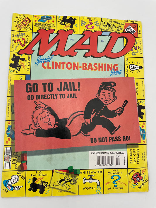Mad Magazine - Monopoly Clinton Bashing #361 - September 1997 #101522