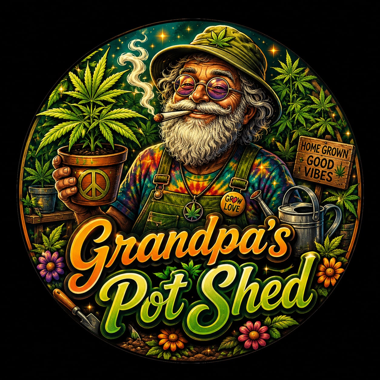 Buttons - WTHC-Radio - Grandpa’s Pot Shed #108030