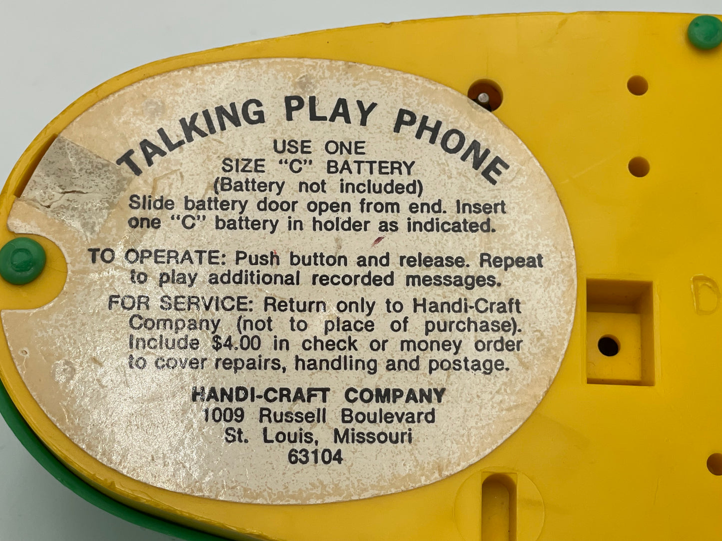 Handicraft Play Phone 1970s #103094