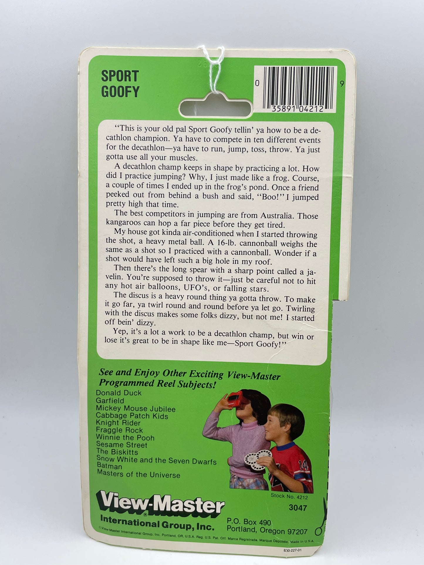 View Master - Walt Disney - Sport Goofy Pack 1984 #103082