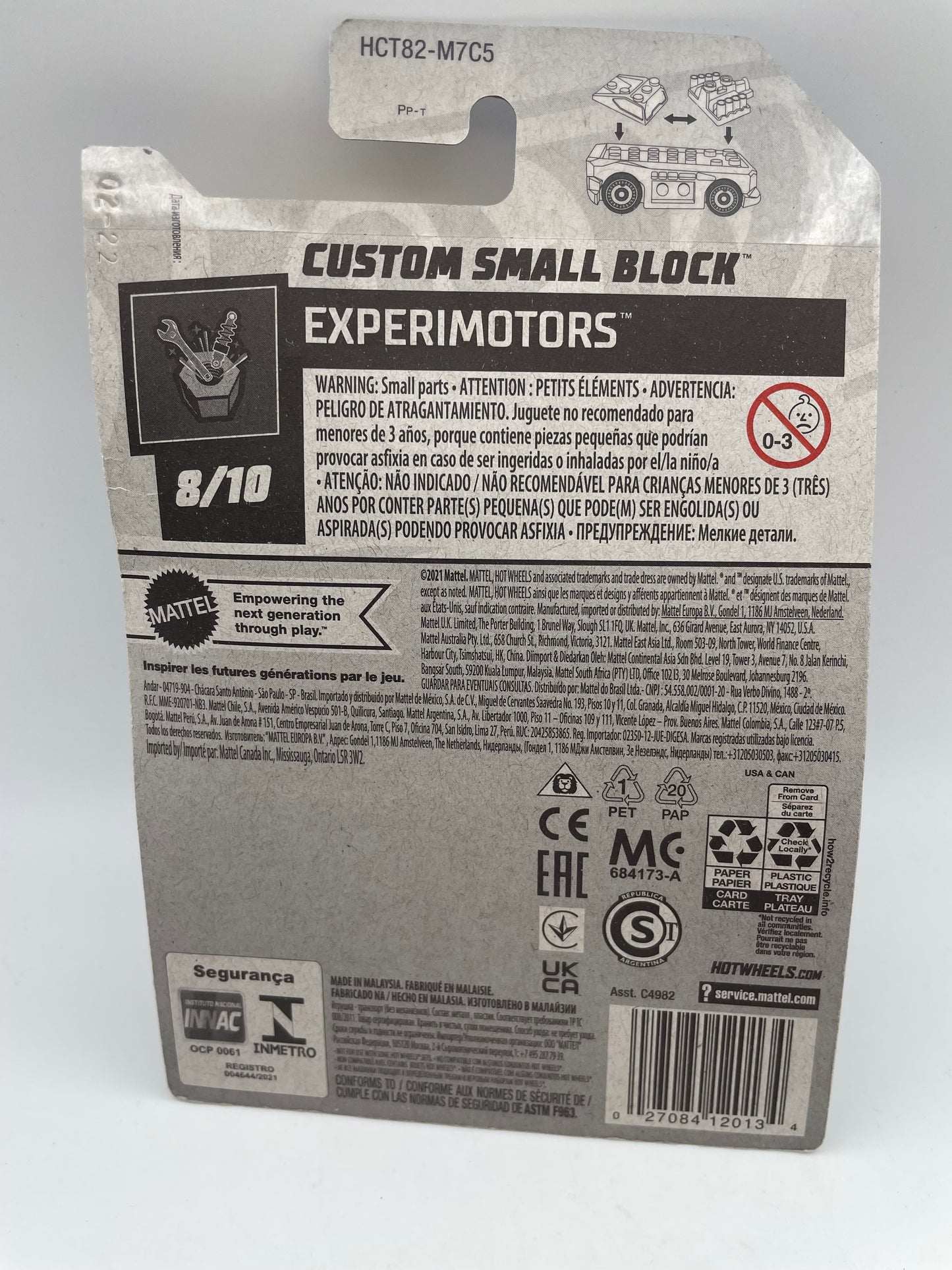 Hot Wheels - Experimotors #151 8/10 Custom Small Block Blue 2022 #103192