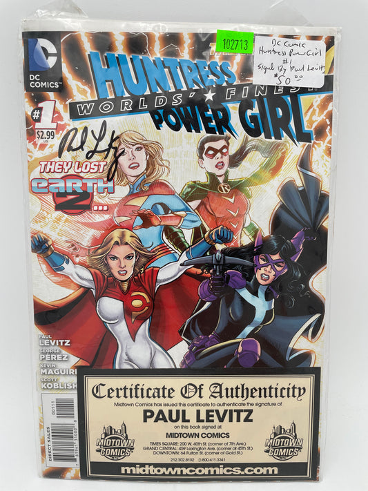 DC Comics - Huntress Power Girl #1 - Signed Copy by Paul Levitz #102713