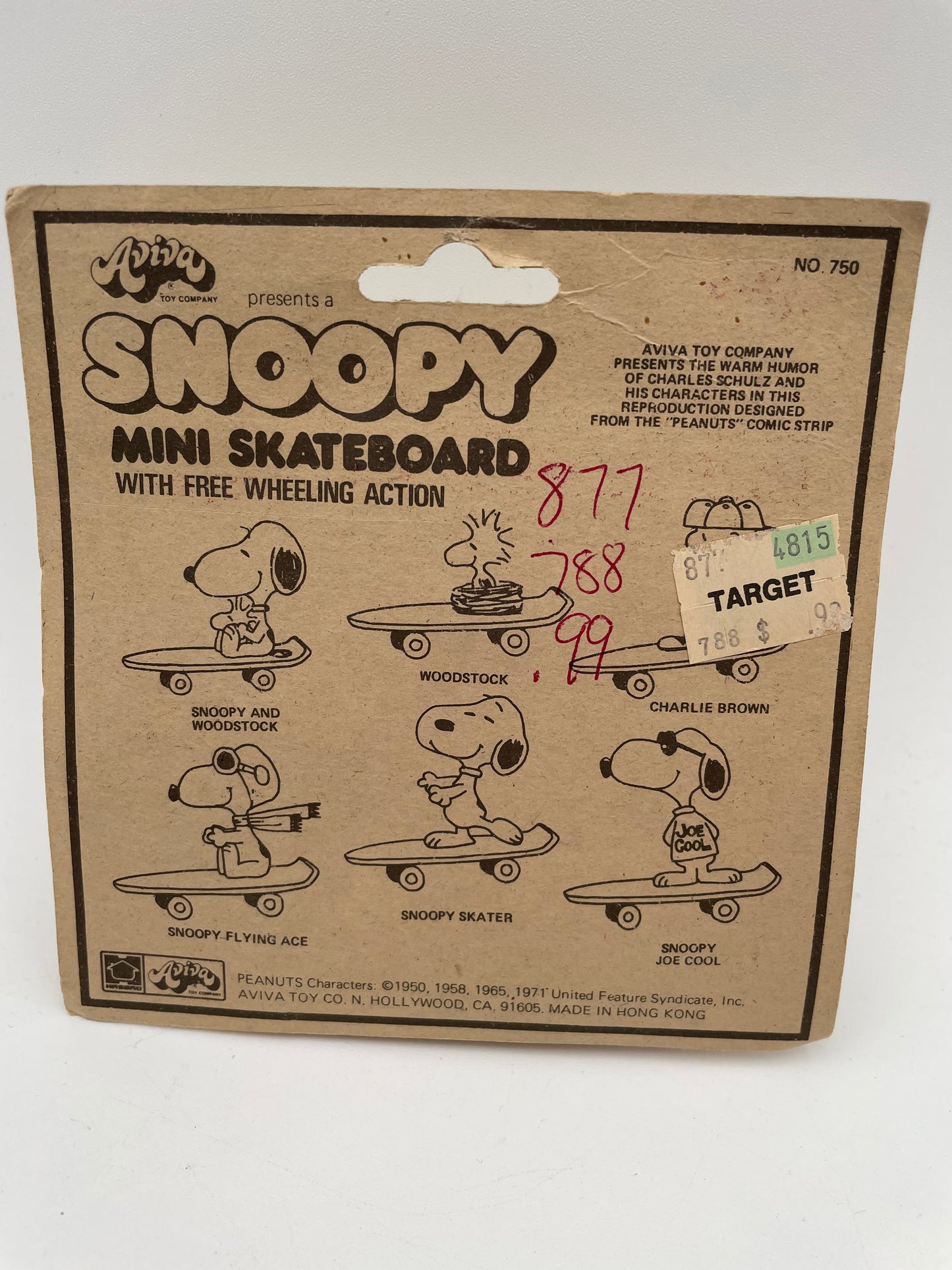 Snoopy - Skateboard - Yellow 1971 #104762