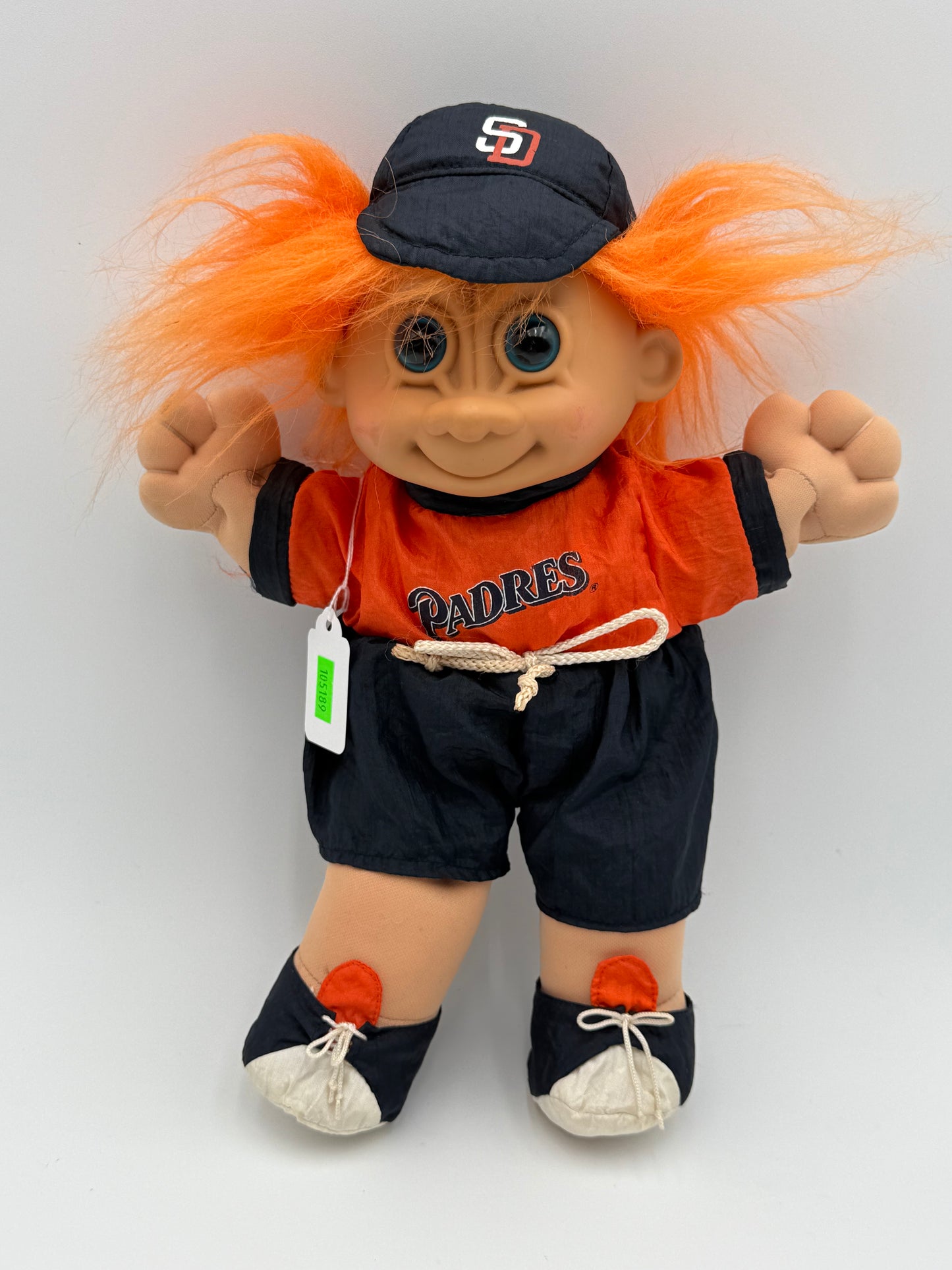 Trolls - Plush - Orange Hair - Padres Baseball Troll 1990s #105189