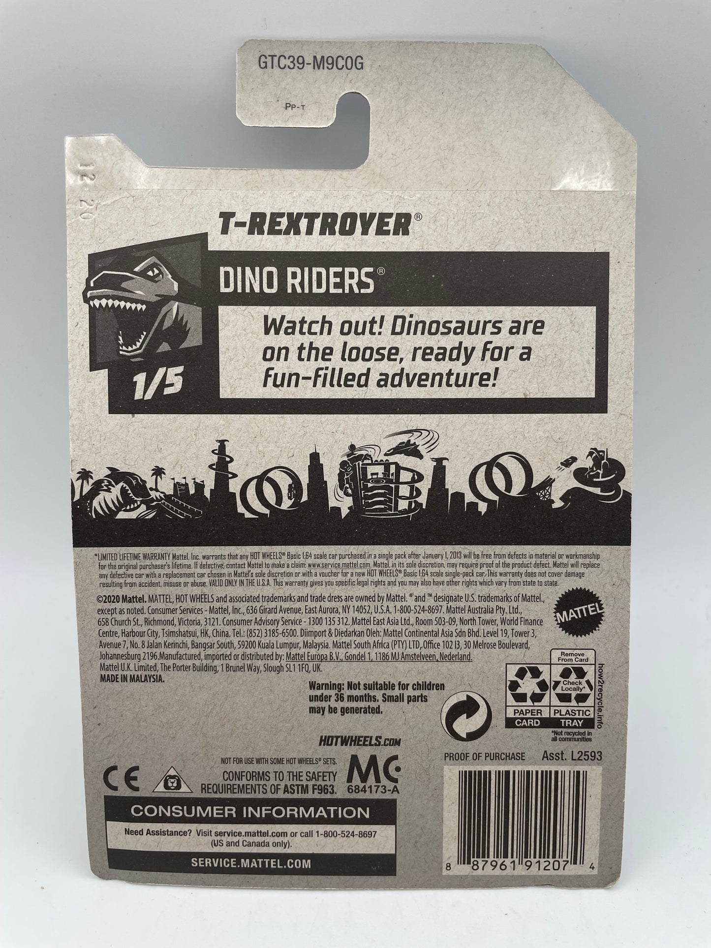 Hot Wheels - Dino Riders #24 1/5 T-Rextroyer 2021 #103156