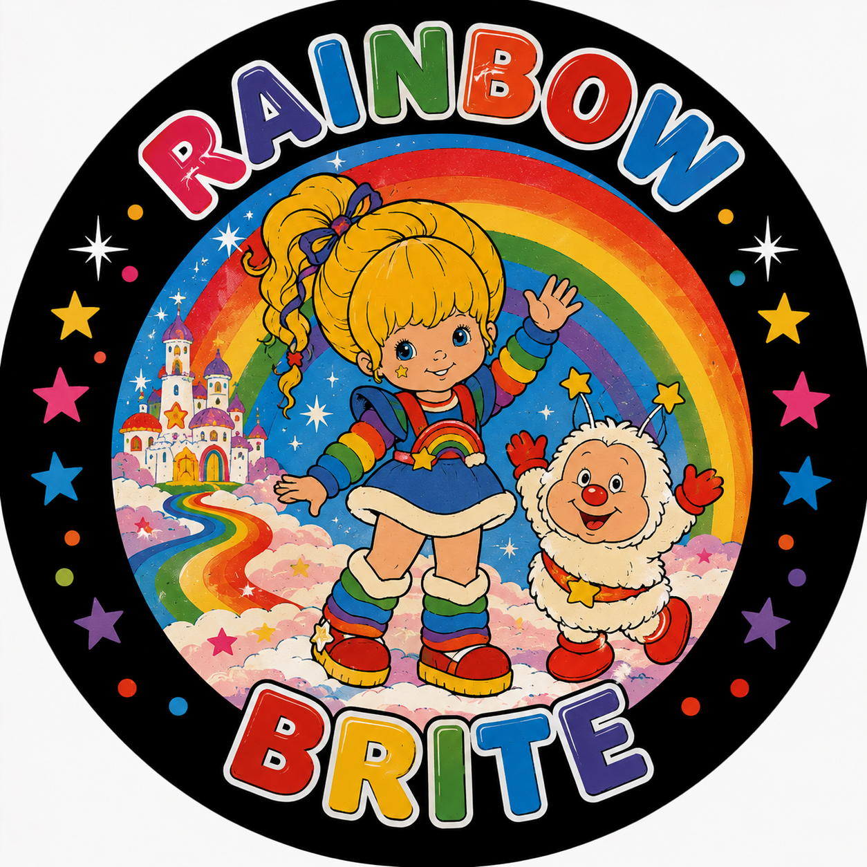 Button - 80s Theme - Rainbow Brite - Sprite