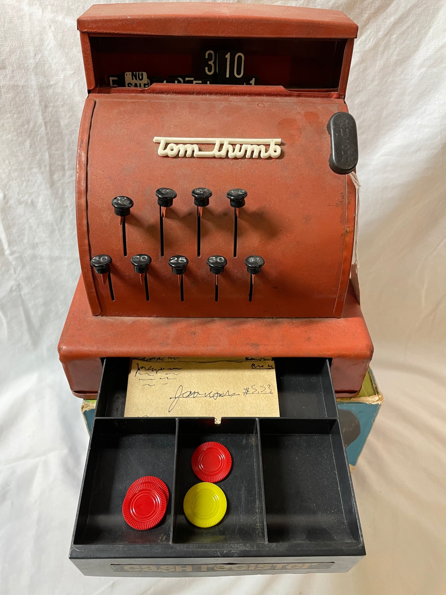 Tom Thumb Steel Cash Register 1950s #100214