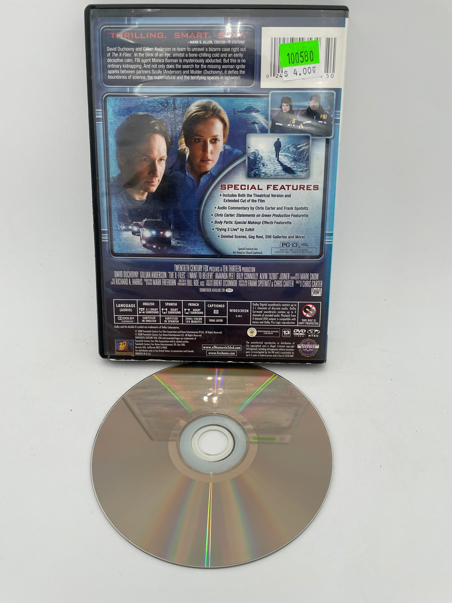 Dvd - X-Files I Want to Believe 2008 #100580