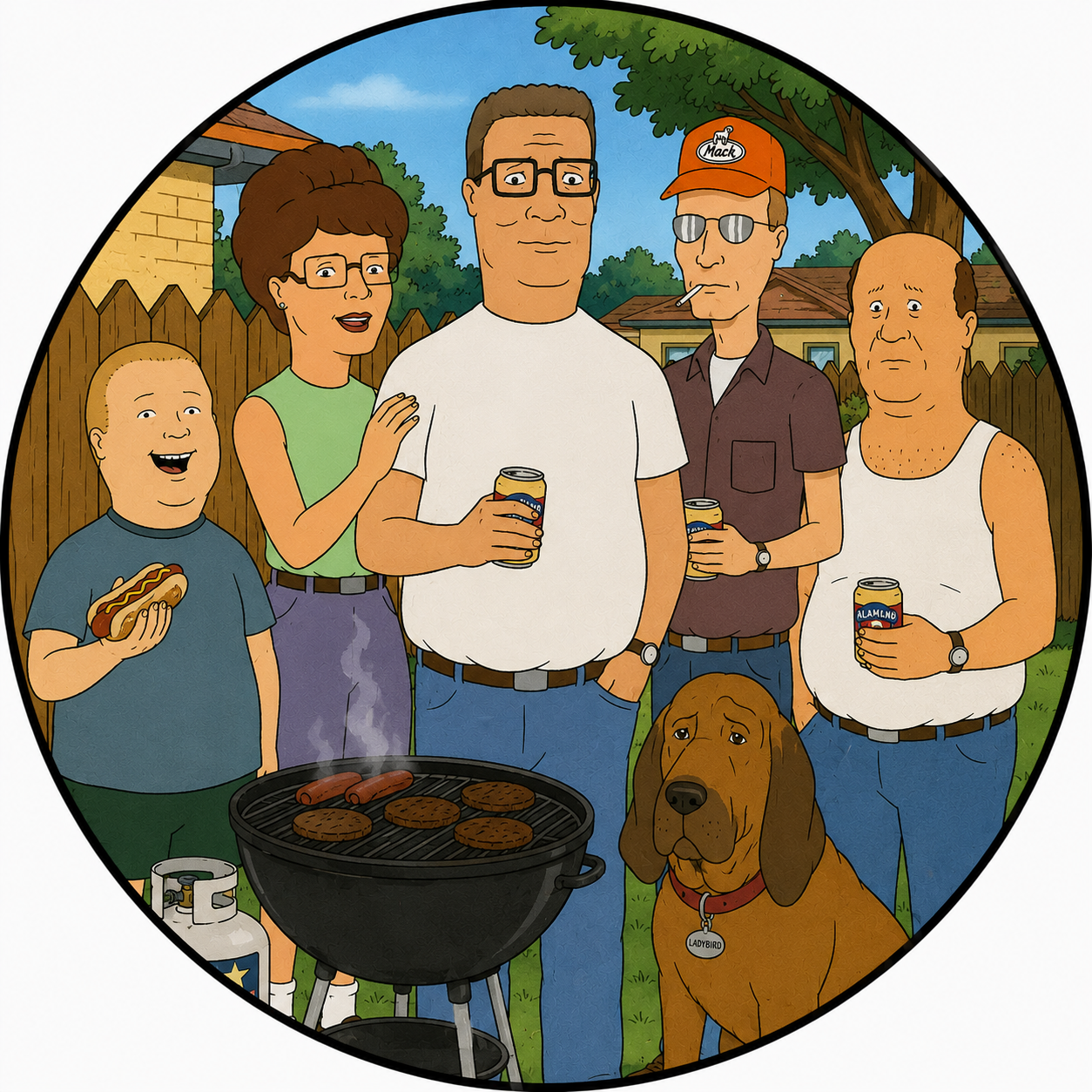 Button - 90s Theme - King of the Hill - Gang