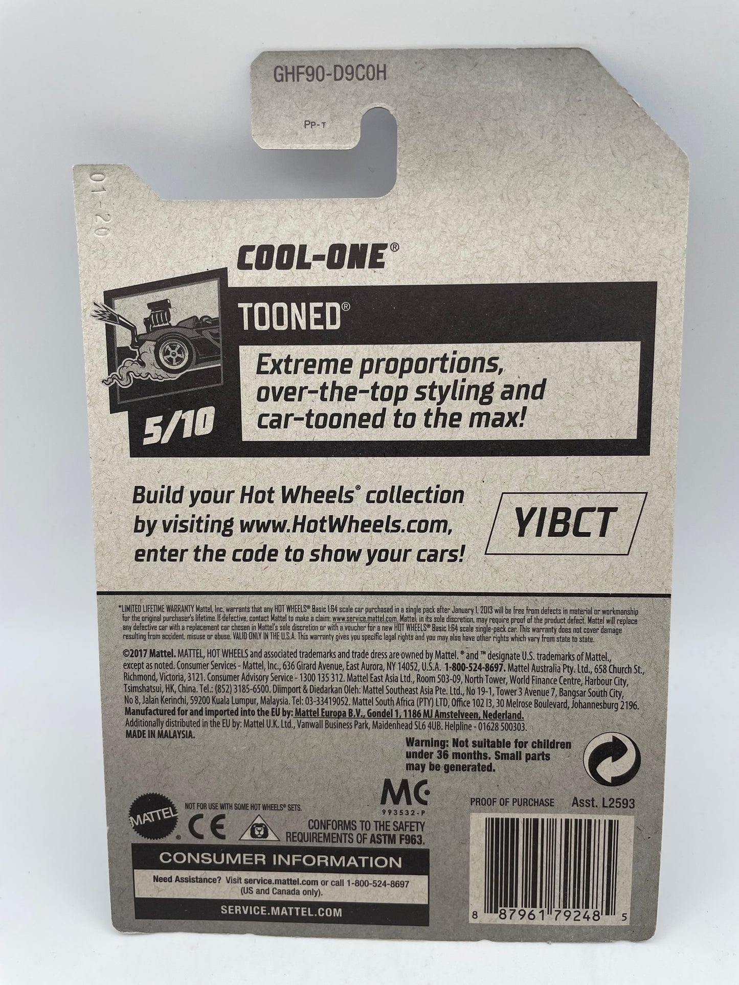 Hot Wheels - Tooned #38 5/10 Cool One Black 2020 #103158