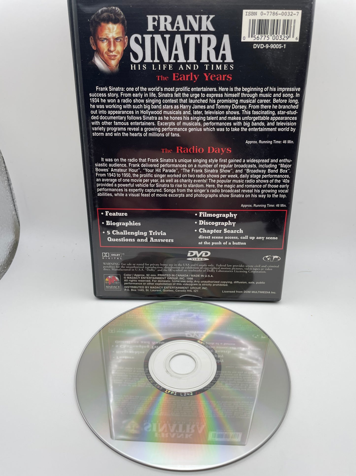 DVD - Frank Sinatra, His Life and Times 1998 #100829