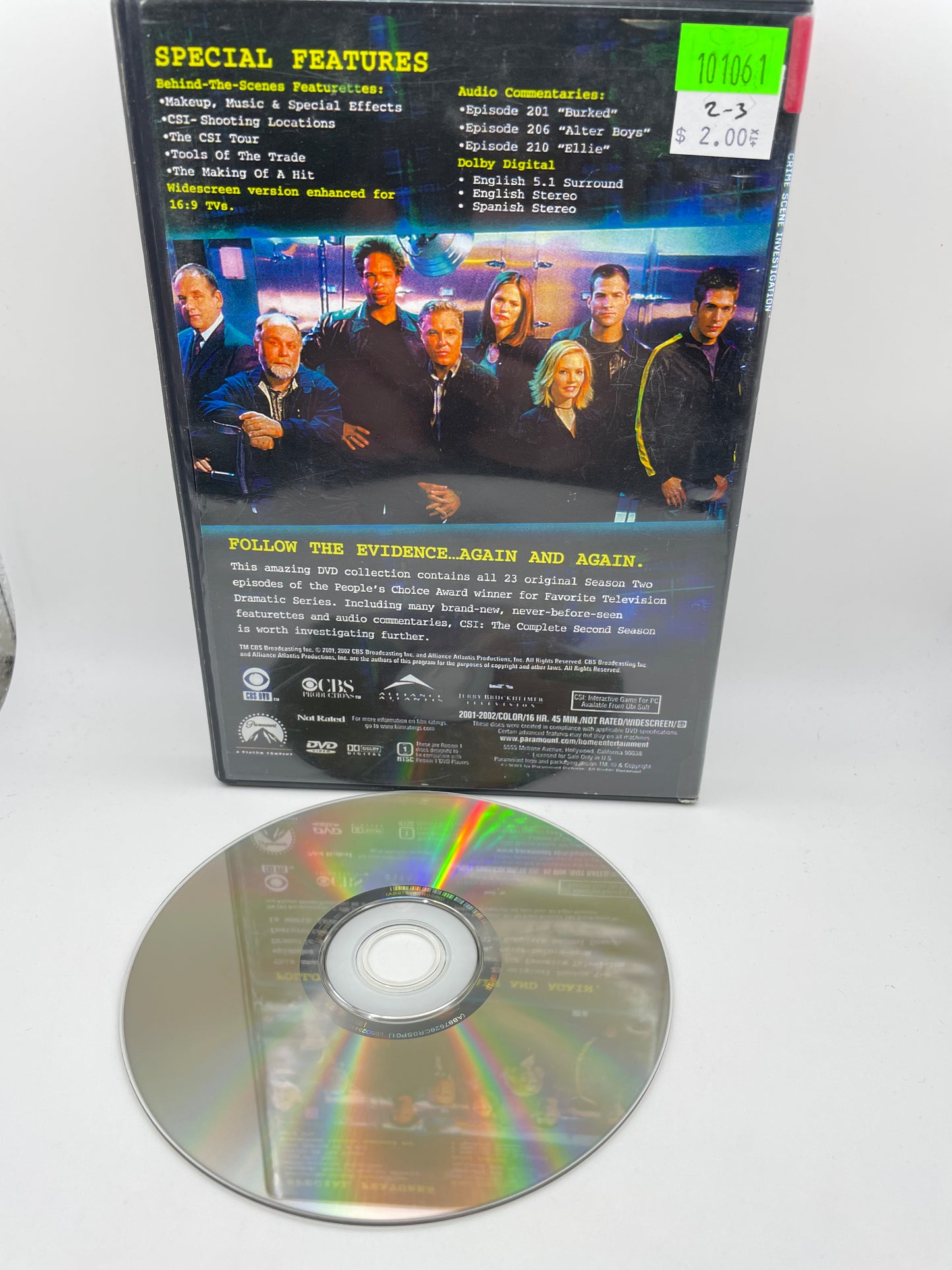 DVD - CSI Season 2 - Disk 3 - #101061