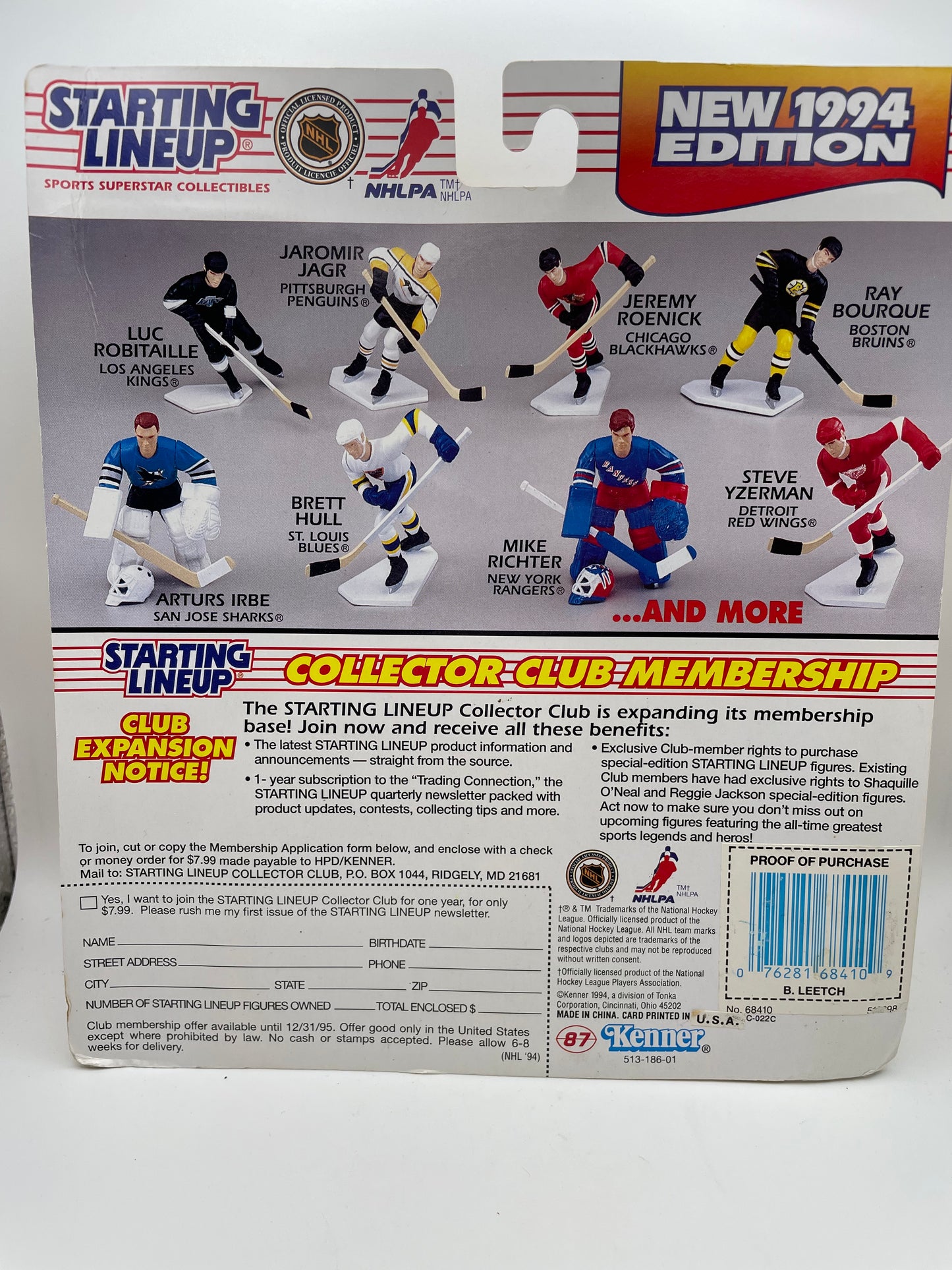 Starting Lineup - NHLPA - Brian Leetch NY Rangers 1994 #101893