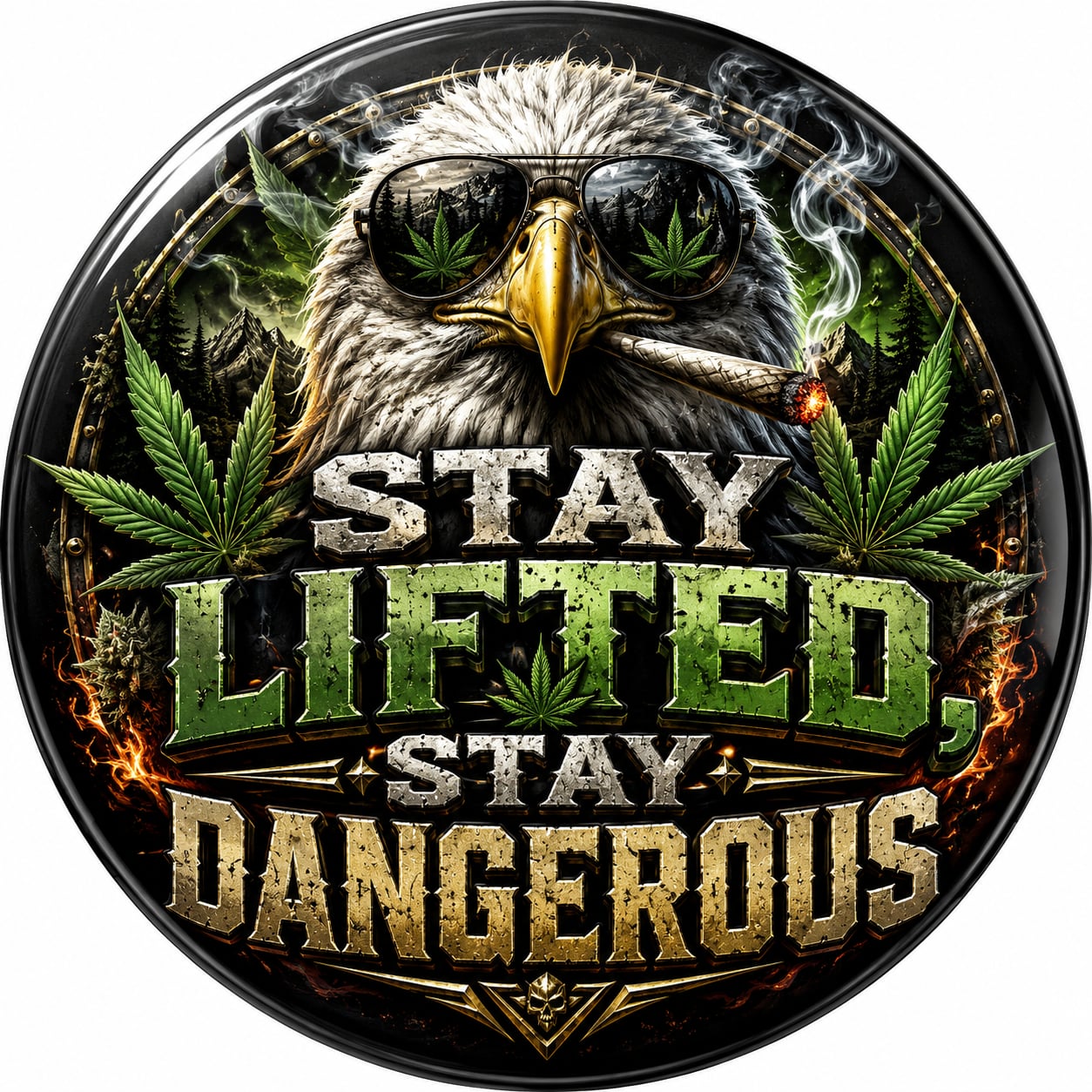 Buttons - WTHC-Radio - Stay Lifted Eagle