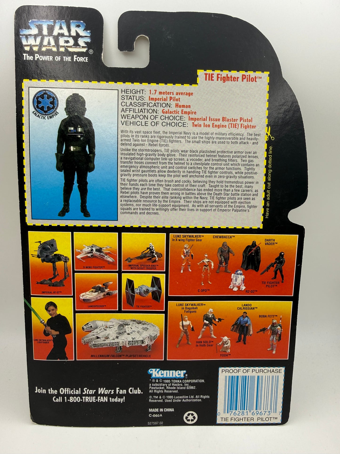 Star Wars - The Power of the Force - TIE Fighter Pilot 1995 #107484