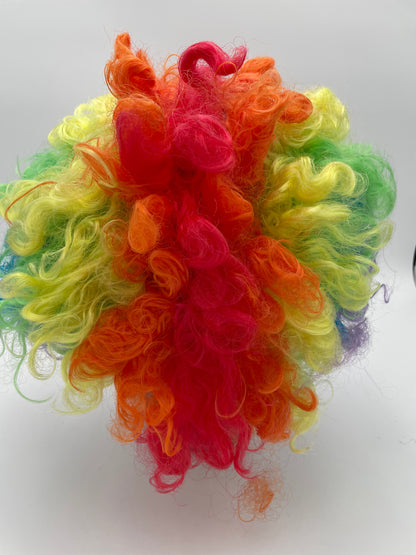 Halloween Wig - Vintage 1990s - Rainbow Clown Curls #100497