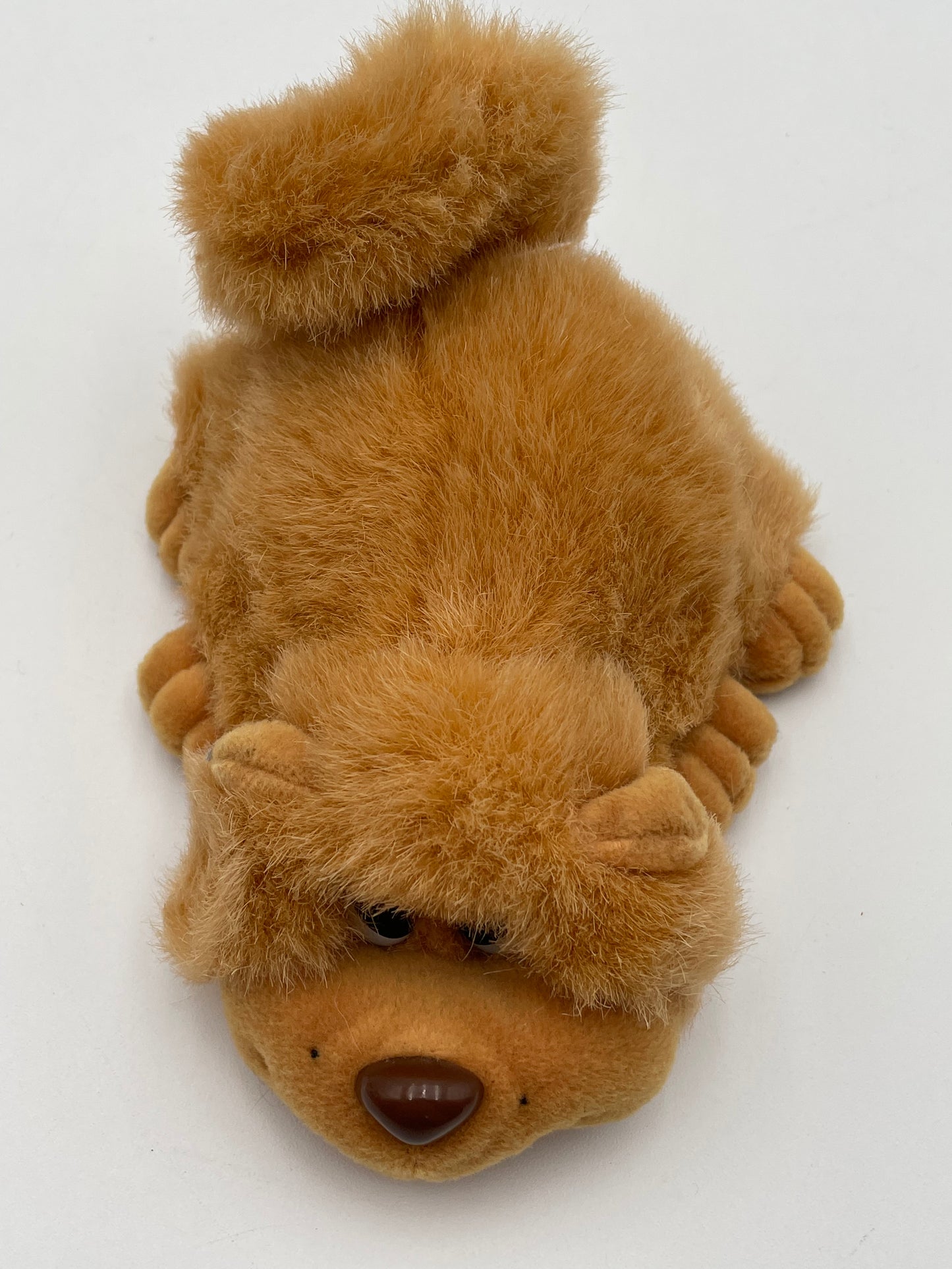 Pound Puppies - Galoob - Fluffy Tan Dog Plush 1995 #103893