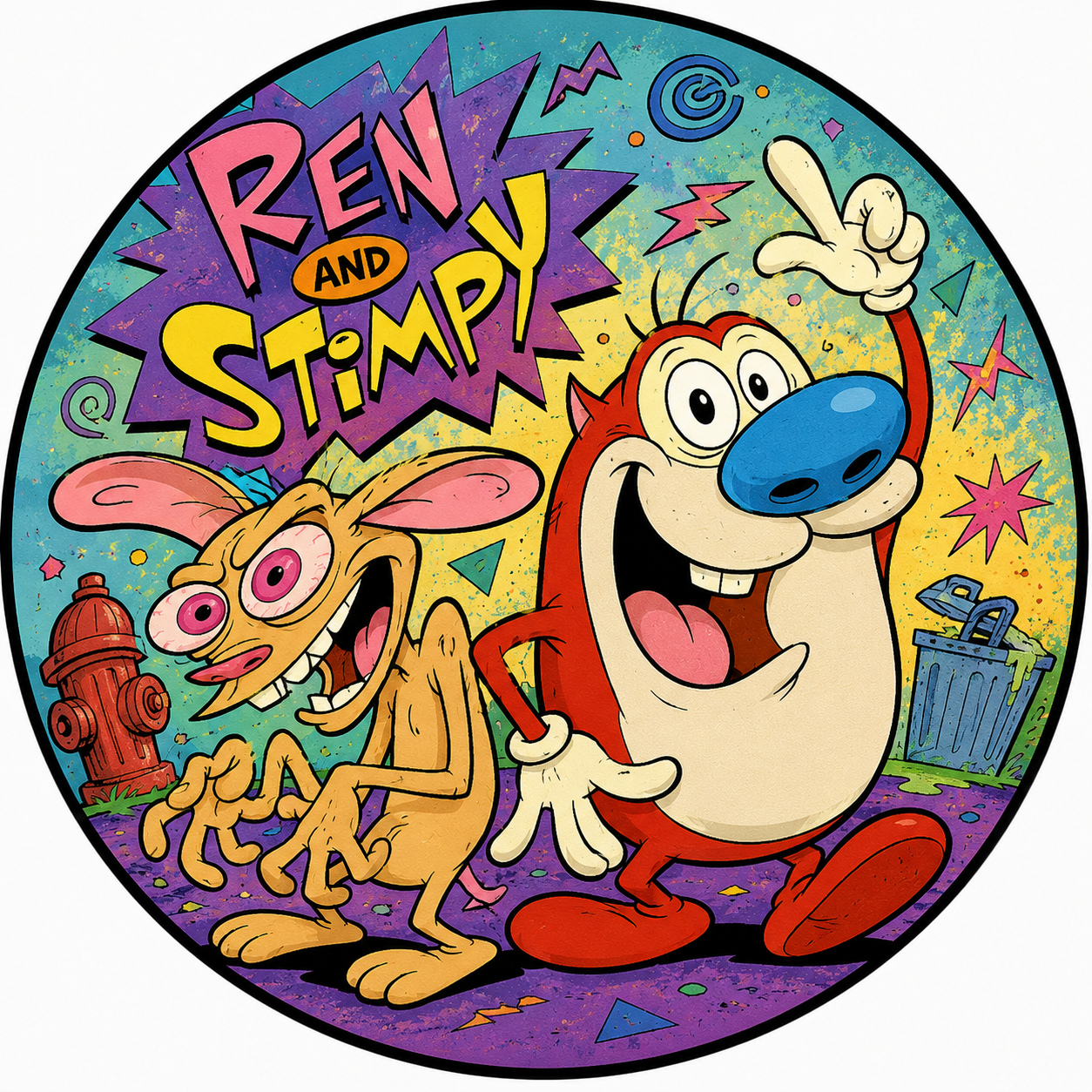 Buttons - 90s Theme - Ren and Stimpy #108110
