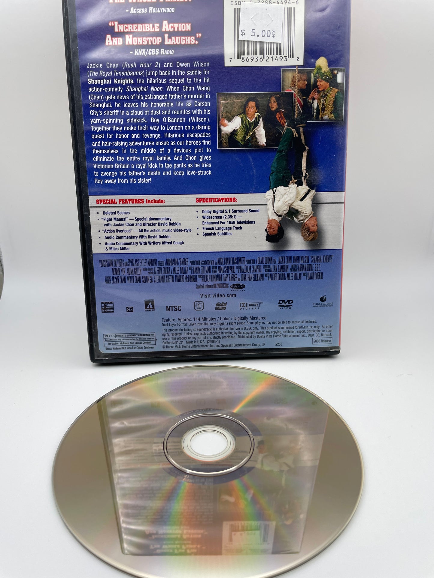 Dvd - Shanghai Knights 2003 #100506