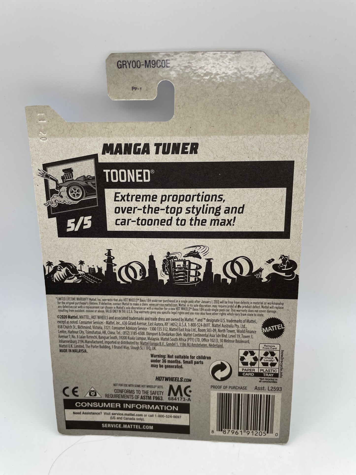Hot Wheels - Tooned #84 5/5 Manga Tuner Pink 2020 #103235