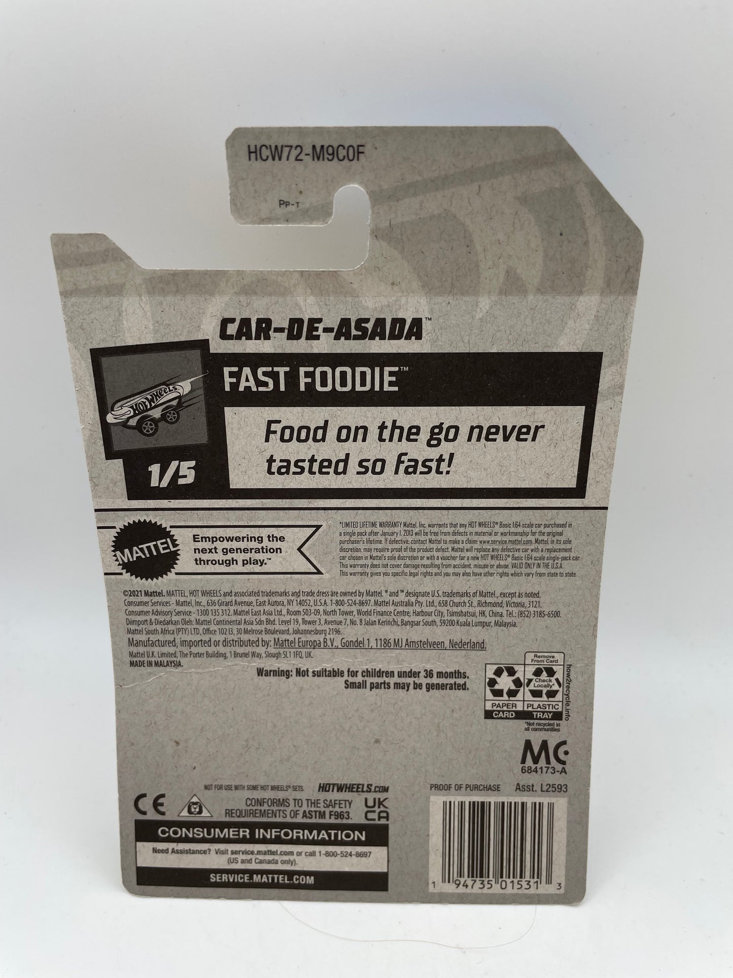 Hot Wheels - Fast Foodie #11 1/5 Car De Asada Green 2022 #103248