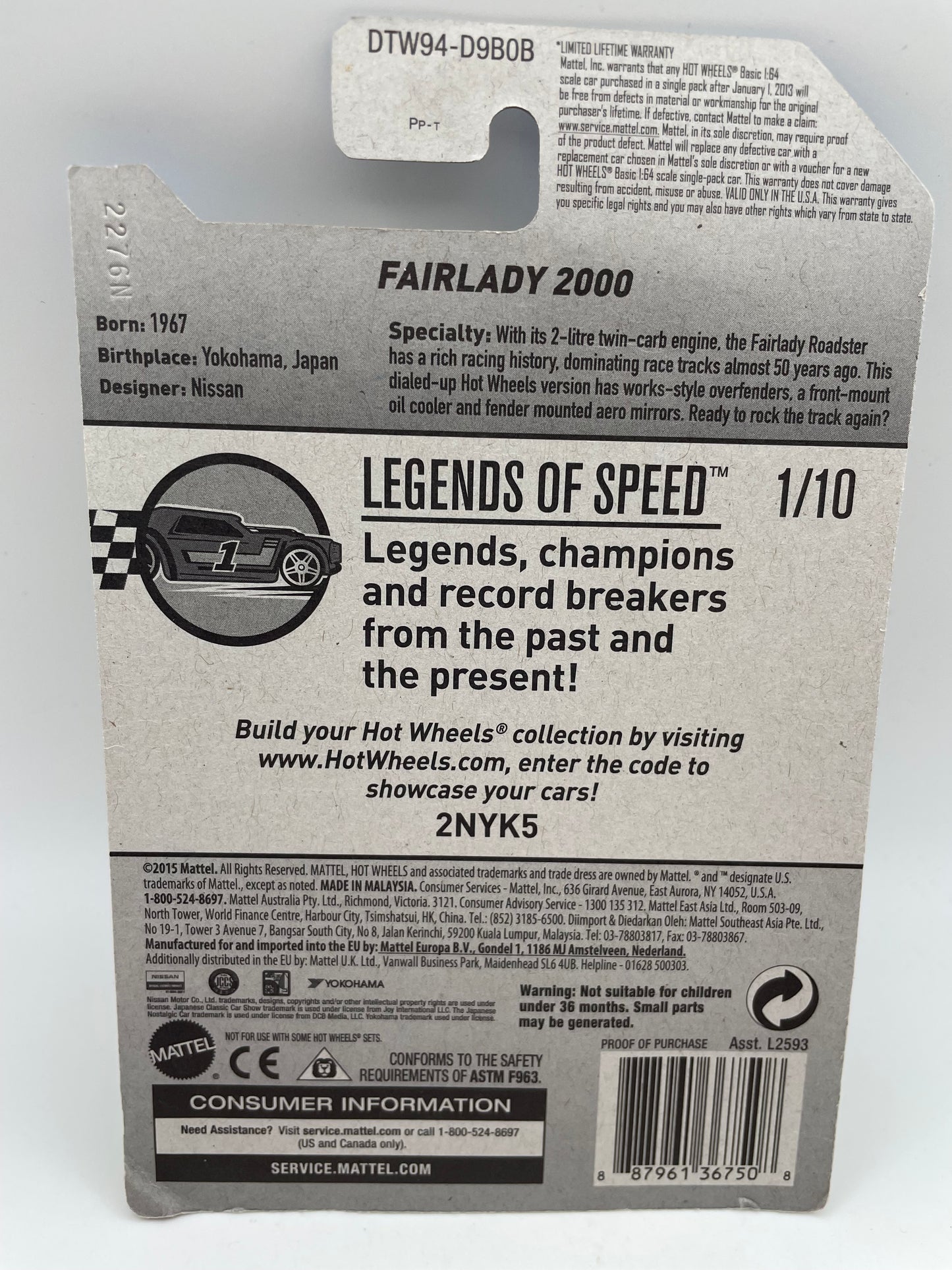 Hot Wheels - Legends of Speed #22 - 1/10 Fair Lady 2000 - 2017 #103117
