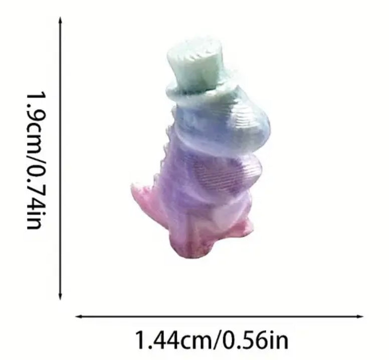 Mini Resin / 3D Print - Top Hat Dinosaurs - Assorted Colors #107215