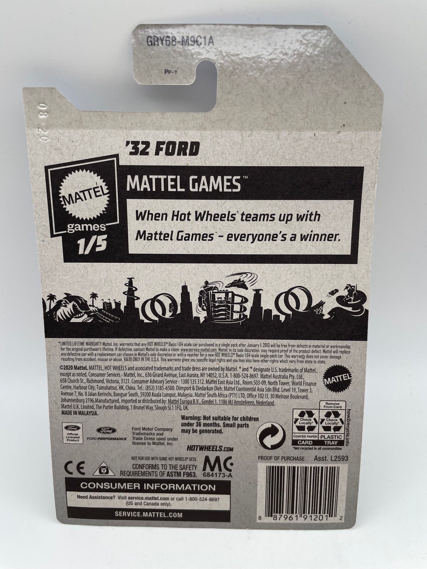 Hot Wheels - Mattel Games #27 - 1/5 ‘32 UNO Red 2021 #103116
