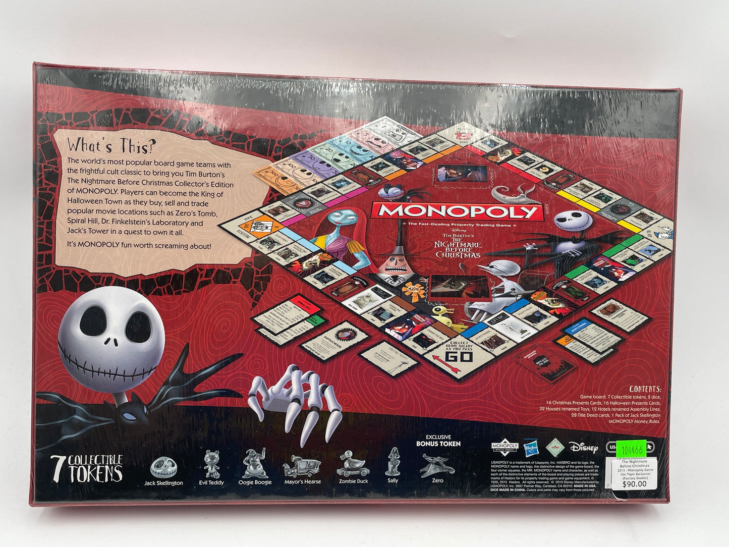 Nightmare Before Christmas - Monopoly Game - Hot Topic Exclusive 2015 #104466