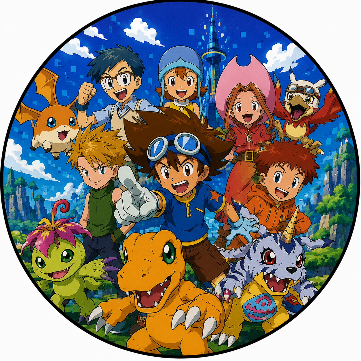 Button - 90s Theme - Futurama - Pokémon - Gang