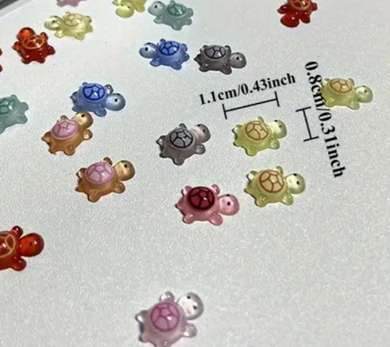 Mini Resin / 3D Print - Tiny Turtles - Assorted Colors #107185