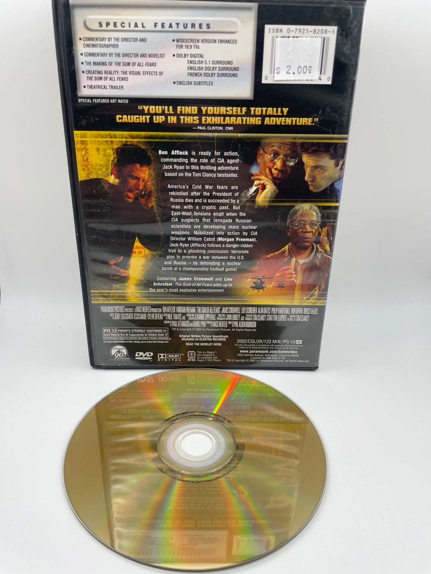 Dvd - Sum of All Fears, The 2002 #100566