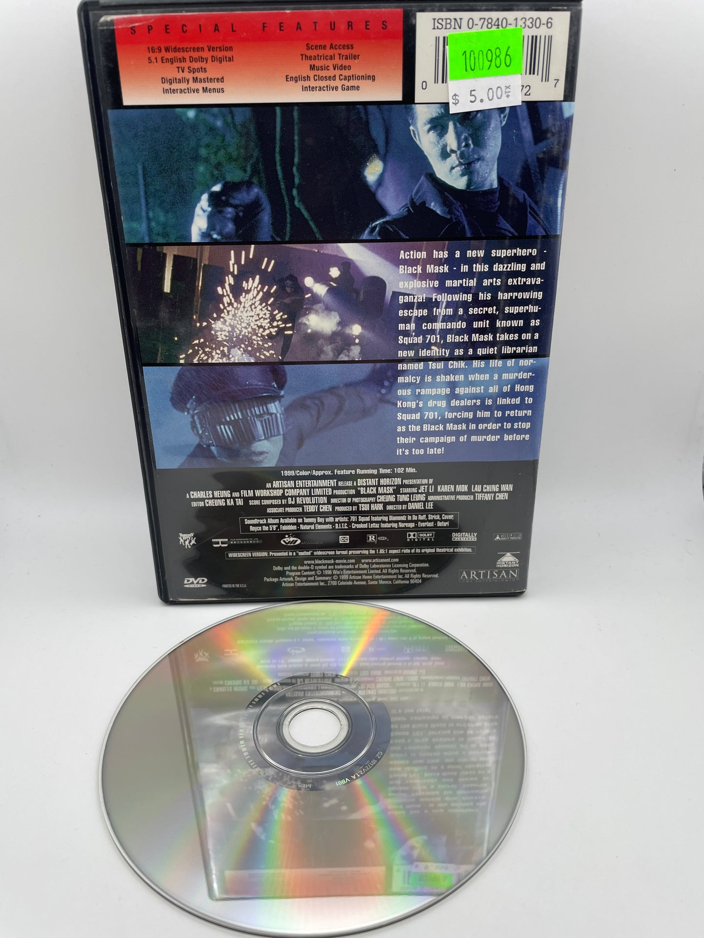 DVD - Jet Li Black Mask #100986