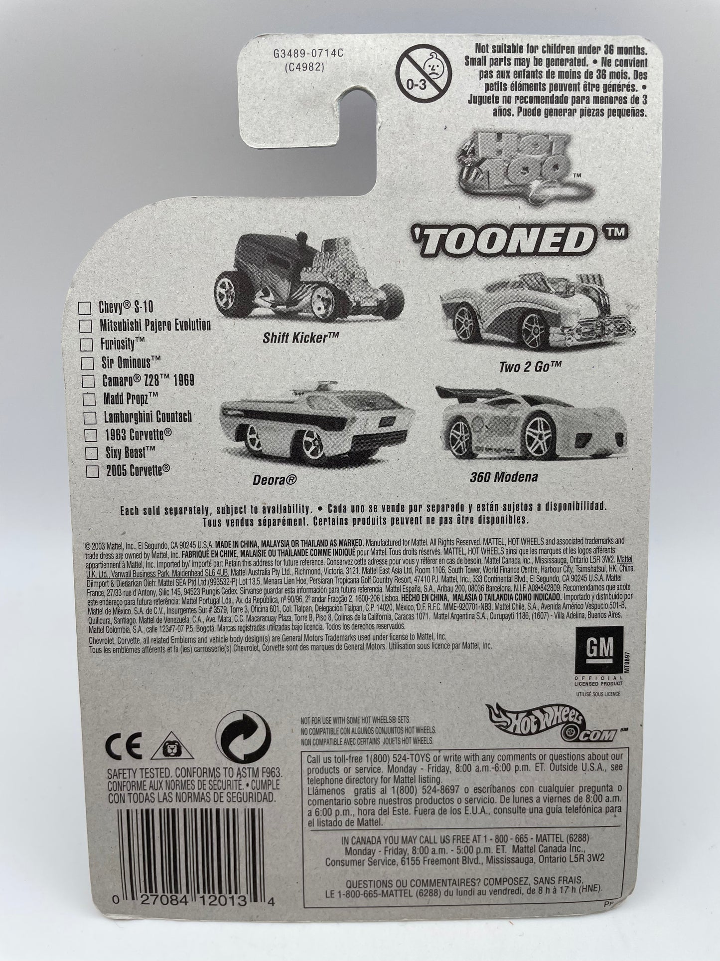 Hot Wheels - Tooned 1963 Corvette #093 -2003 #101941