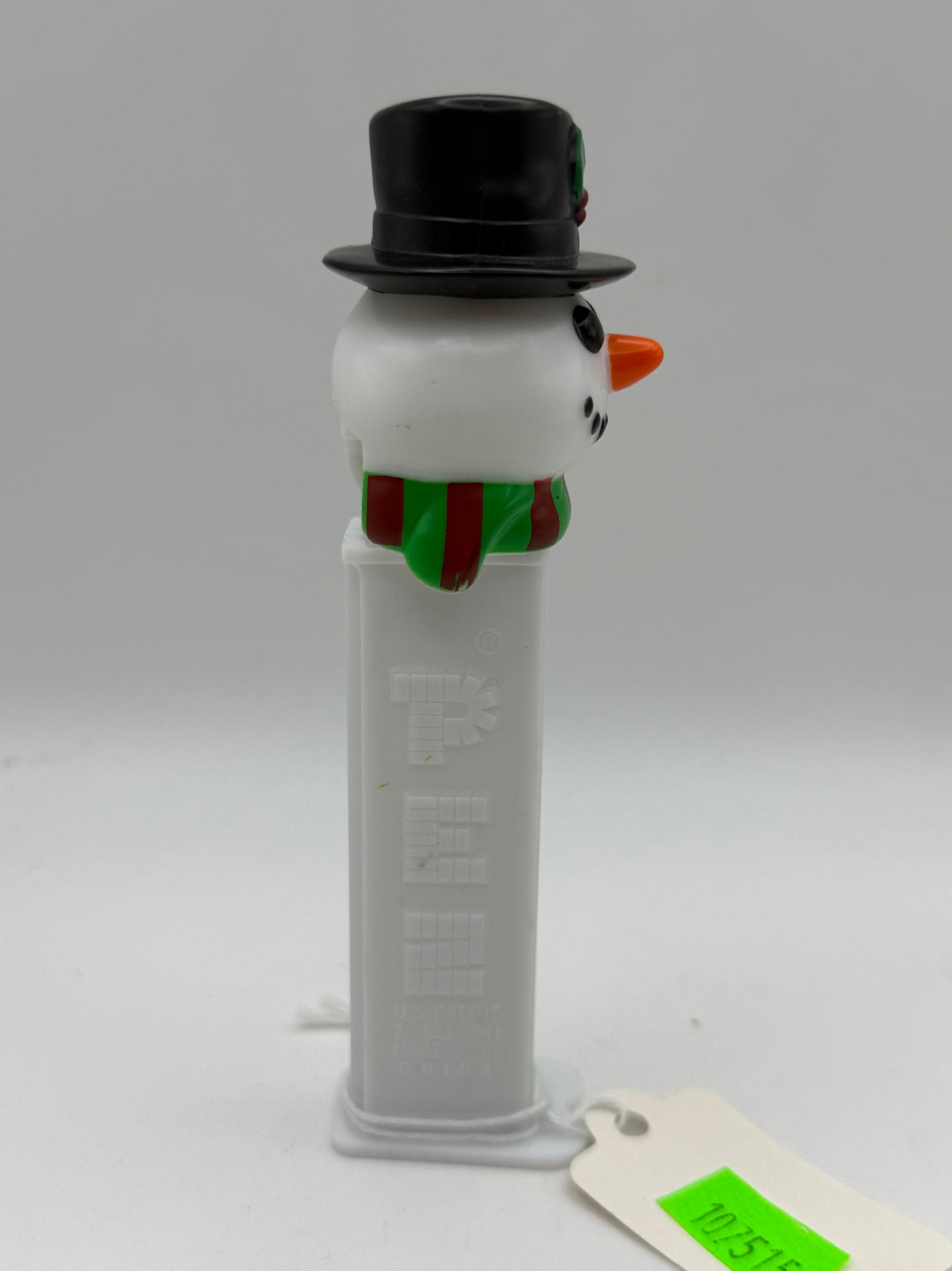 PEZ - Mfg China - Snowman Green Scarf 2002 #107515