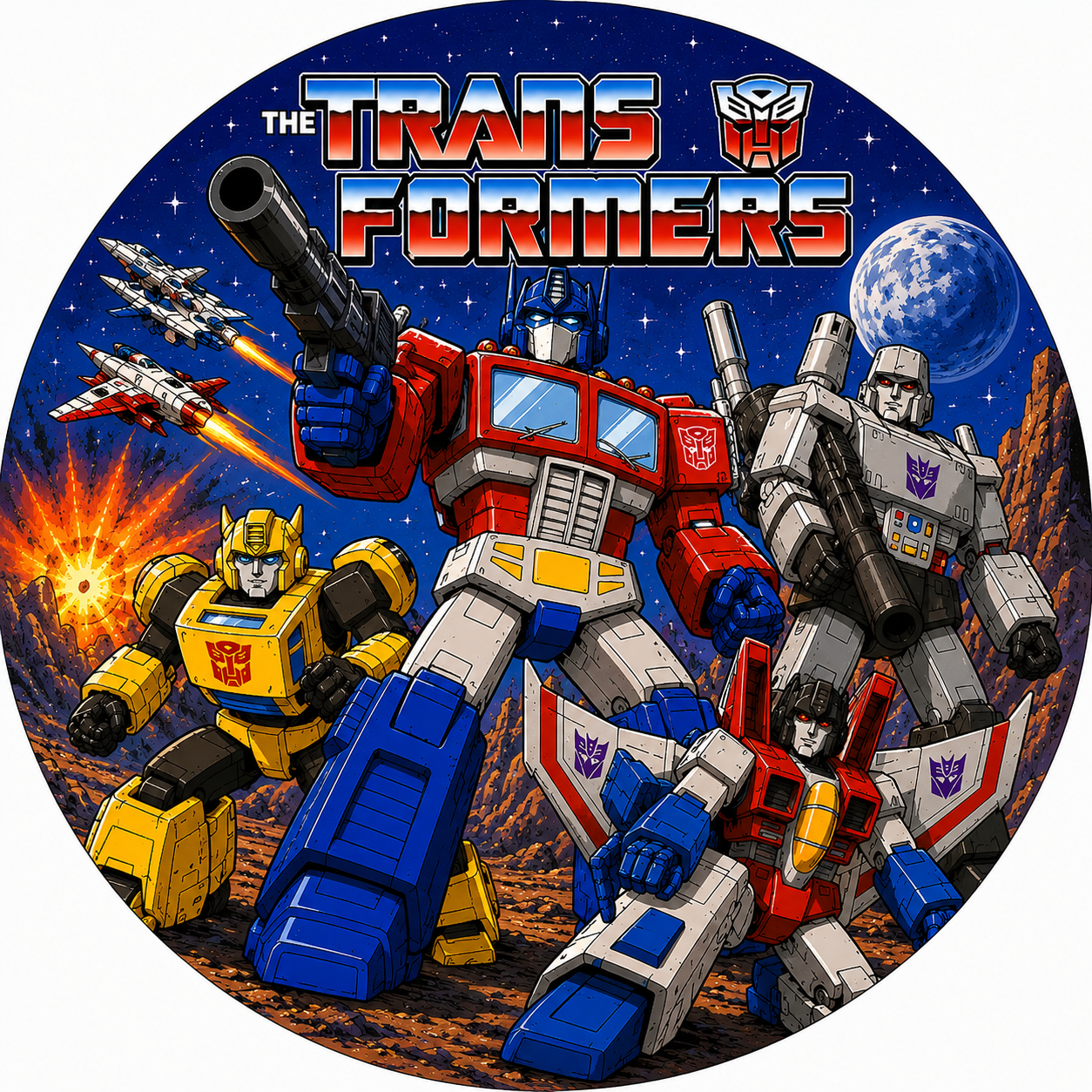 Button - 80s Theme - Transformers