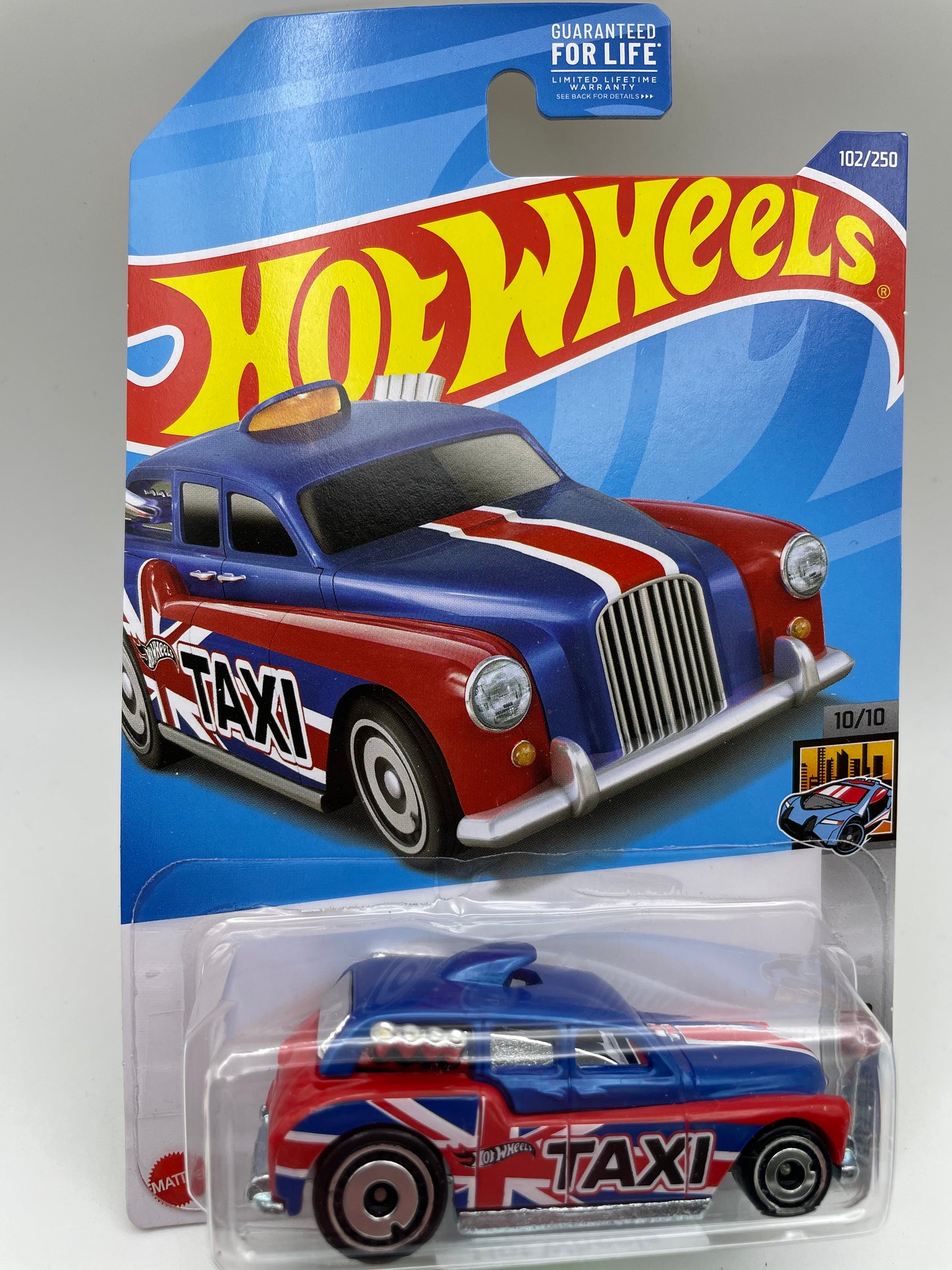 Hot Wheels - Metro #102 10/10 Cockney Cab II Blue 2022 #103144