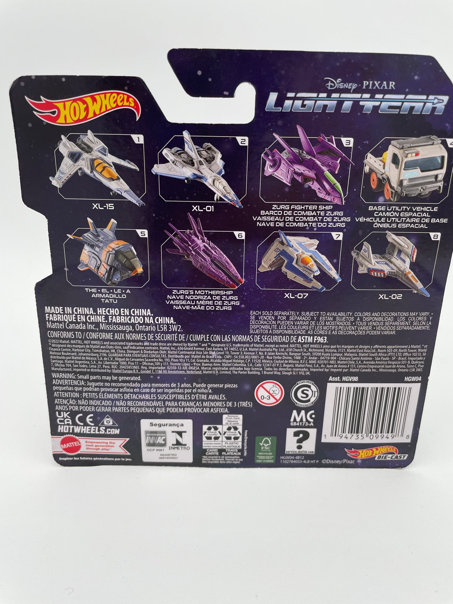 Hot Wheels - Disney - Lightyear - Zerg Fighter Ship 2022 #102495
