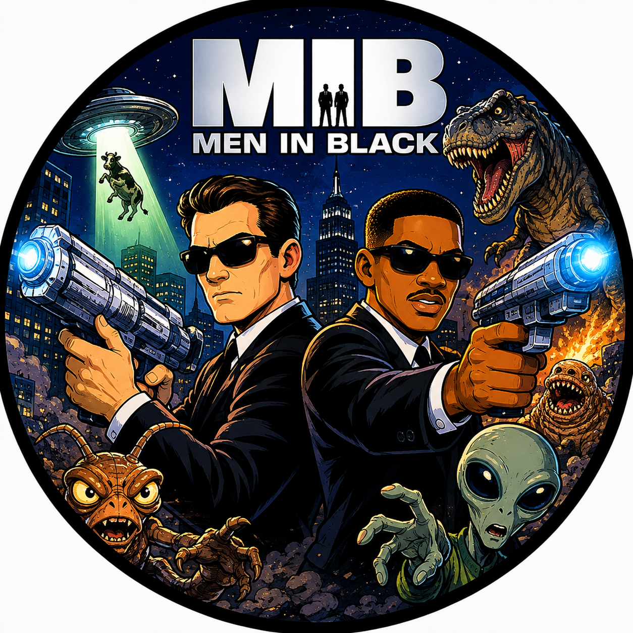 Buttons - 90s Theme - Men in Black #108141