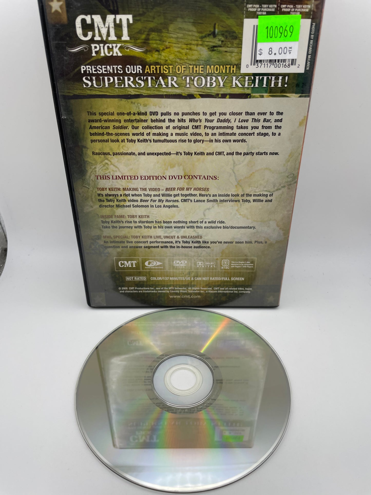 DVD - Toby Keith CMT Pick #100969