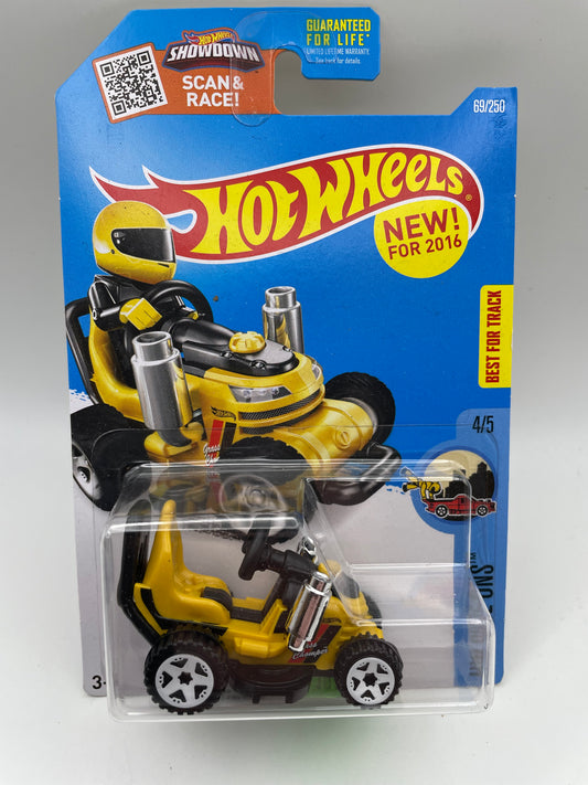 Hot Wheels - Ride Ons #69 4/5 Grass Chomper Yellow 2016 #103216