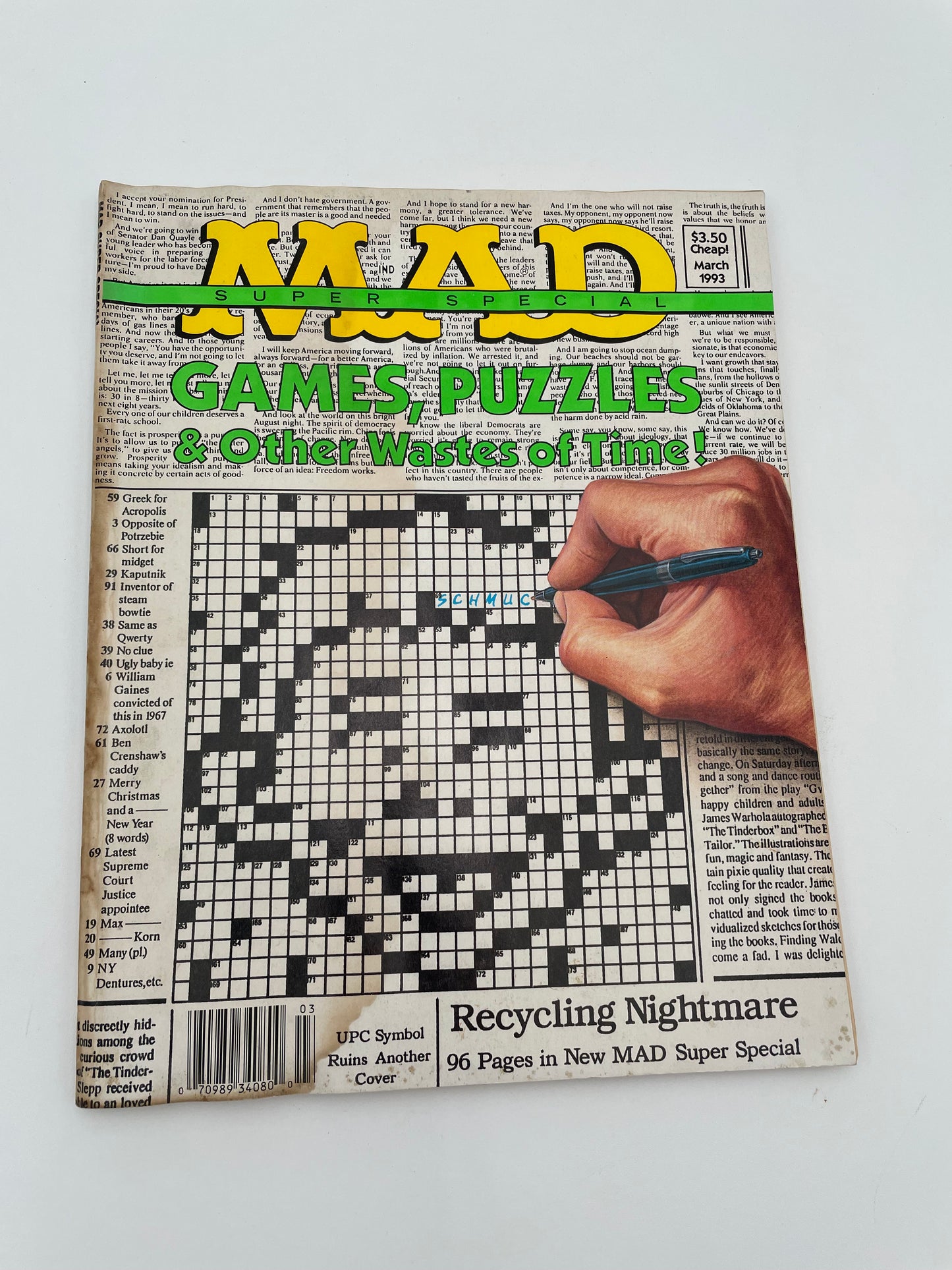Mad Magazine - Super Special Crosswords - March 1993 #101362