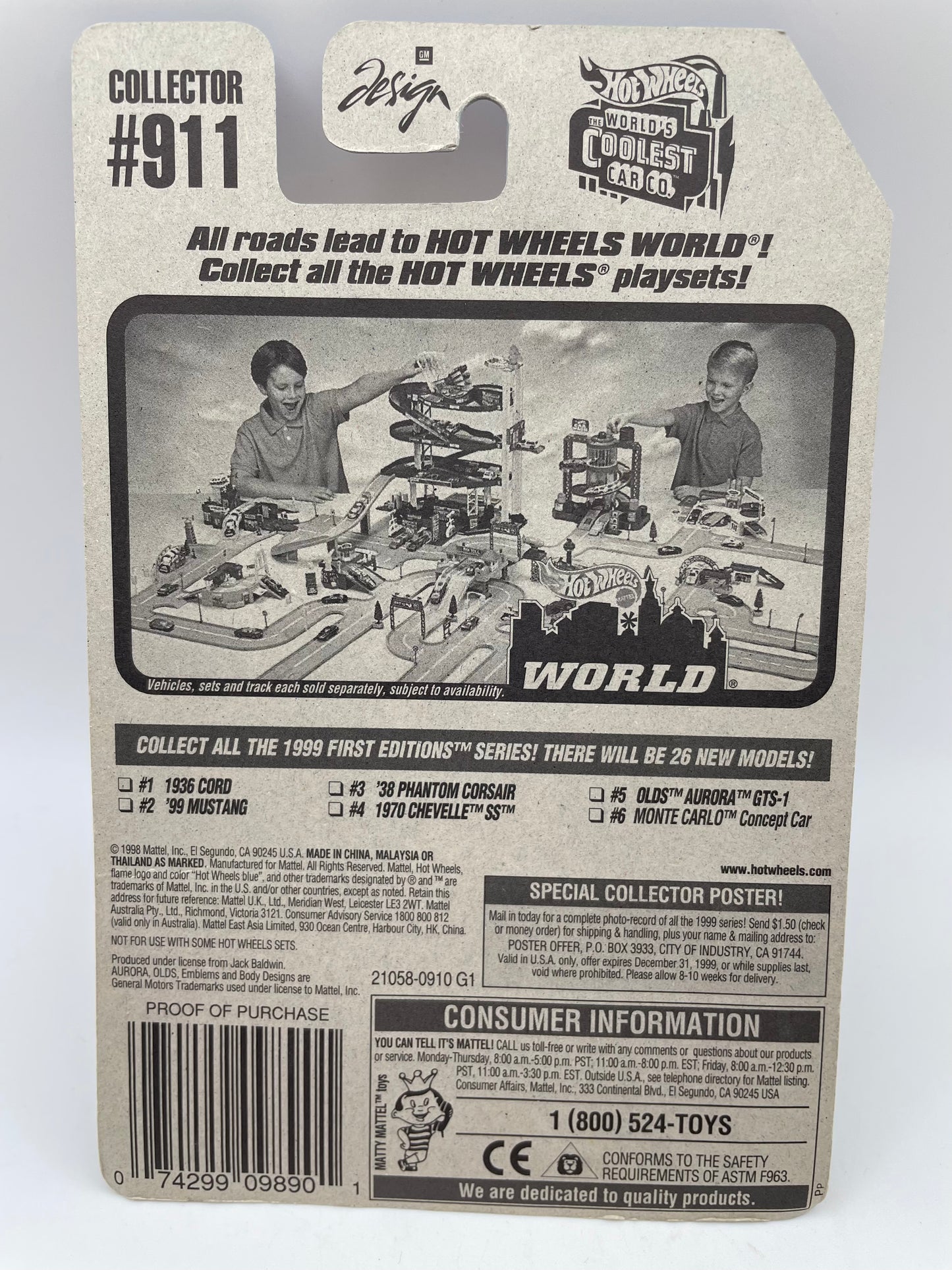 Hot Wheels - Olds Aurora #911 - 1998 #101959