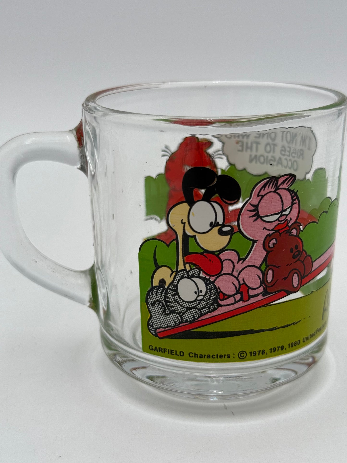 Garfield - McDonald’s - Glass Mug - Teeter Totter 1978 #105290