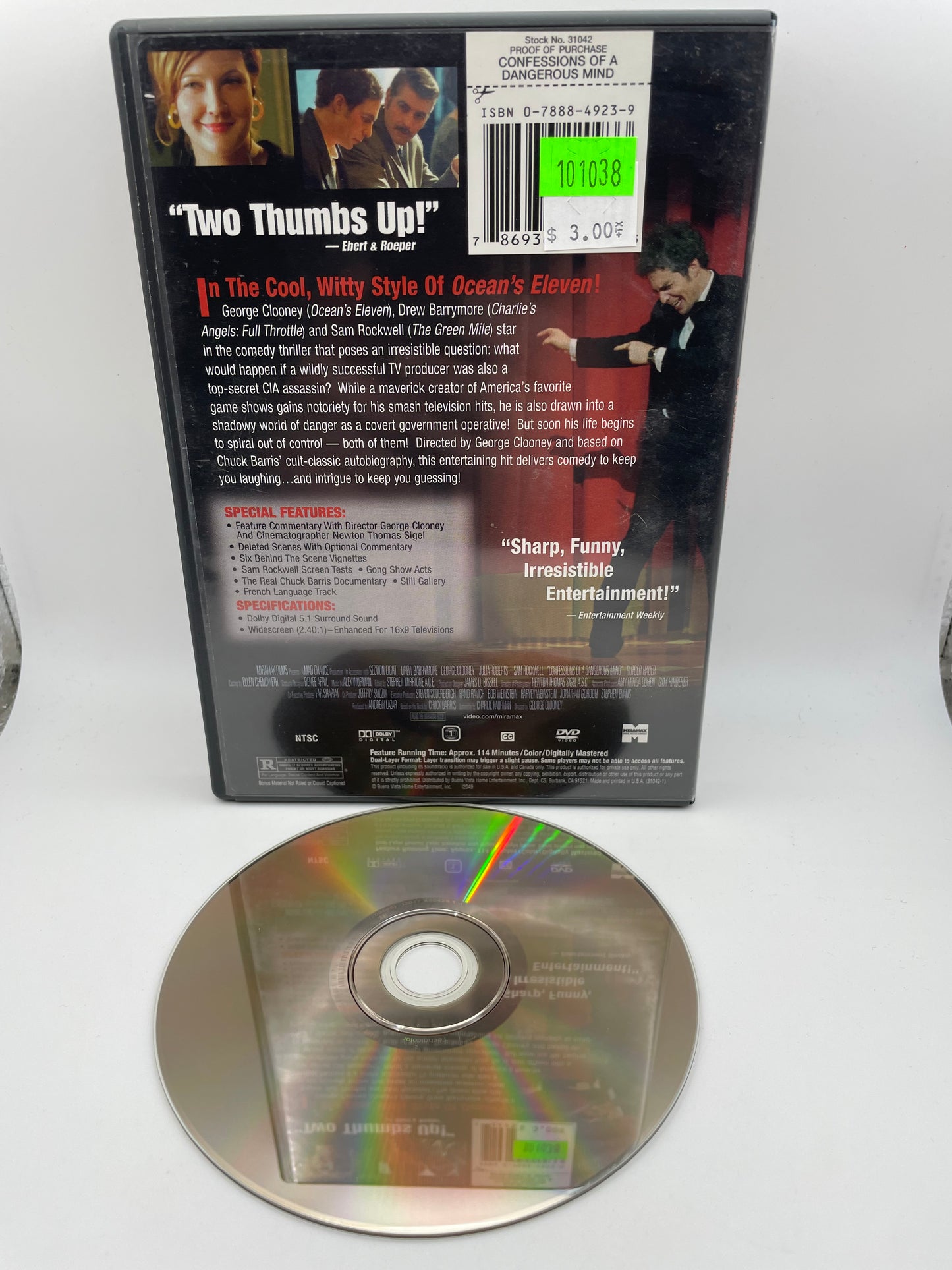 DVD - Confessions of a Dangerous Mind 2002 #101038