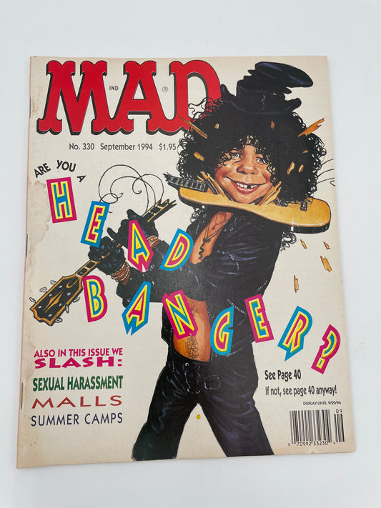 Mad Magazine - Headbangers Slash #330 - September 1994 #101345
