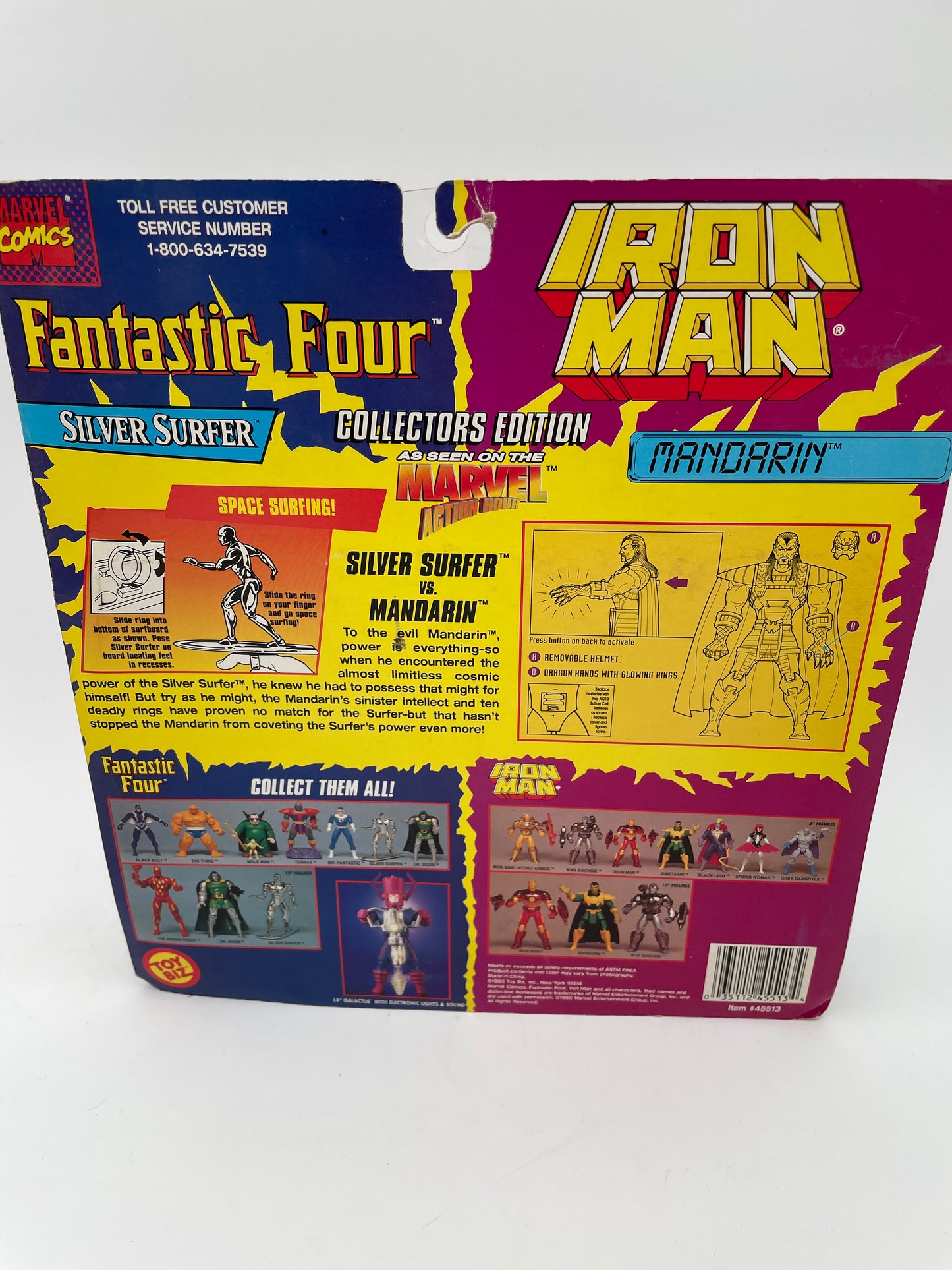Marvel Action Hour - Walmart Exclusive- Silver Surfer & Mandarin 1995 #100343