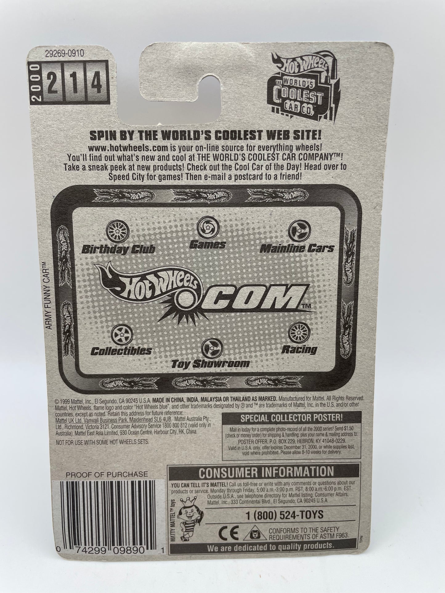 Hot Wheels - Super Comp Dragster #214 - 1999 #101938