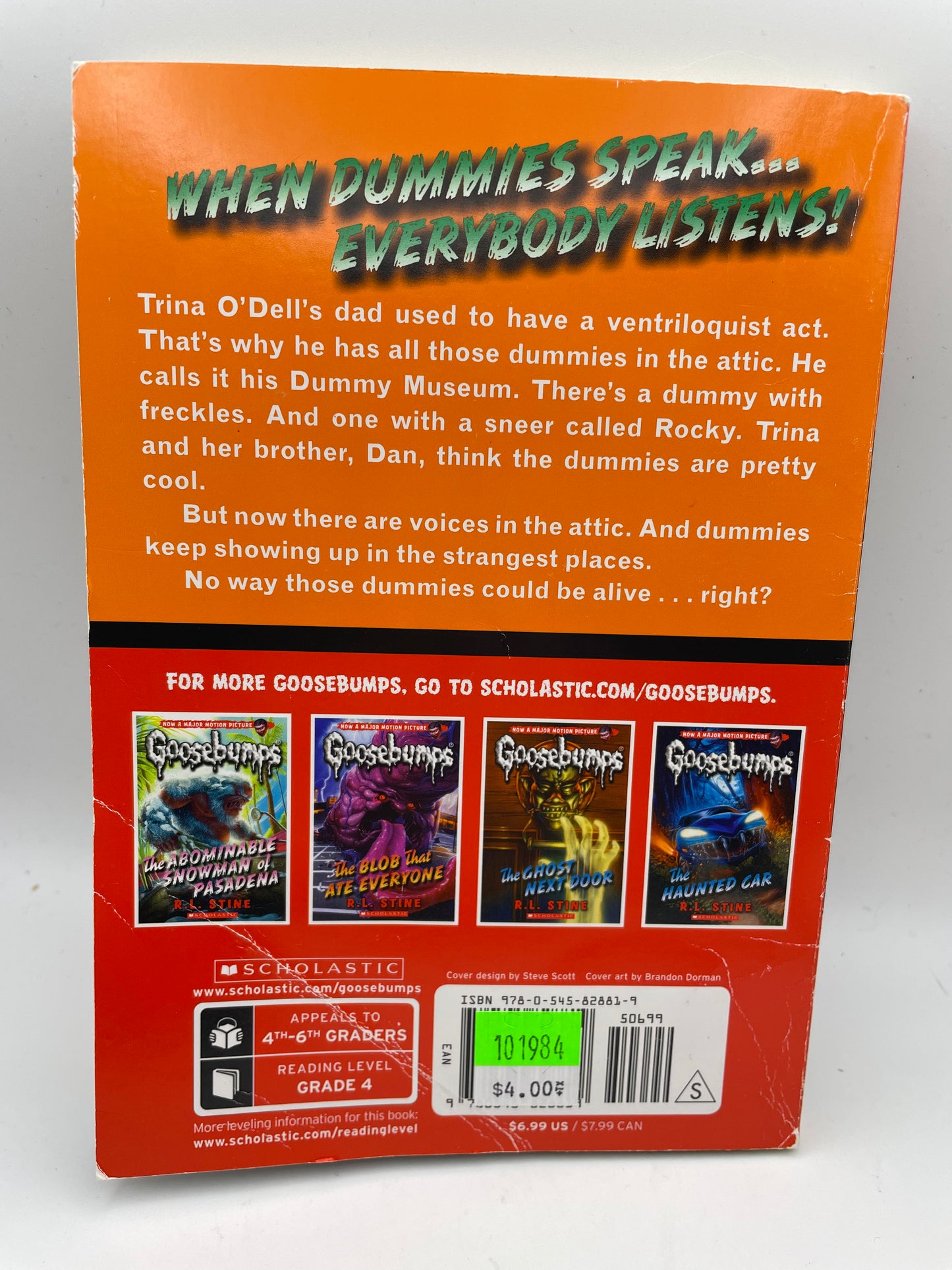 Goosebumps - RL Stine Book - Night of the Living Dummy 3 - 1995 #101984