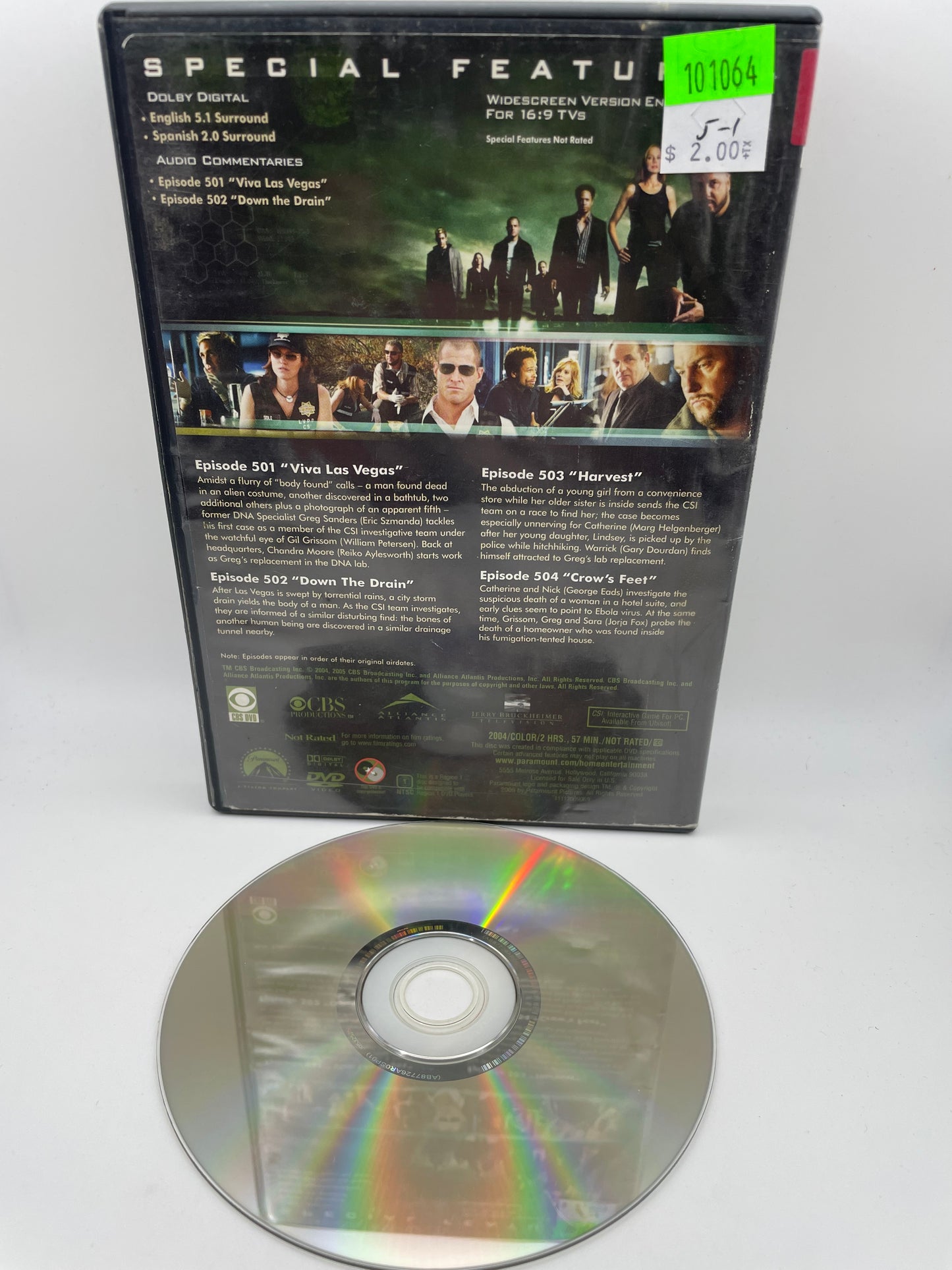 DVD - CSI Season 5 - Disk 1 - #101064